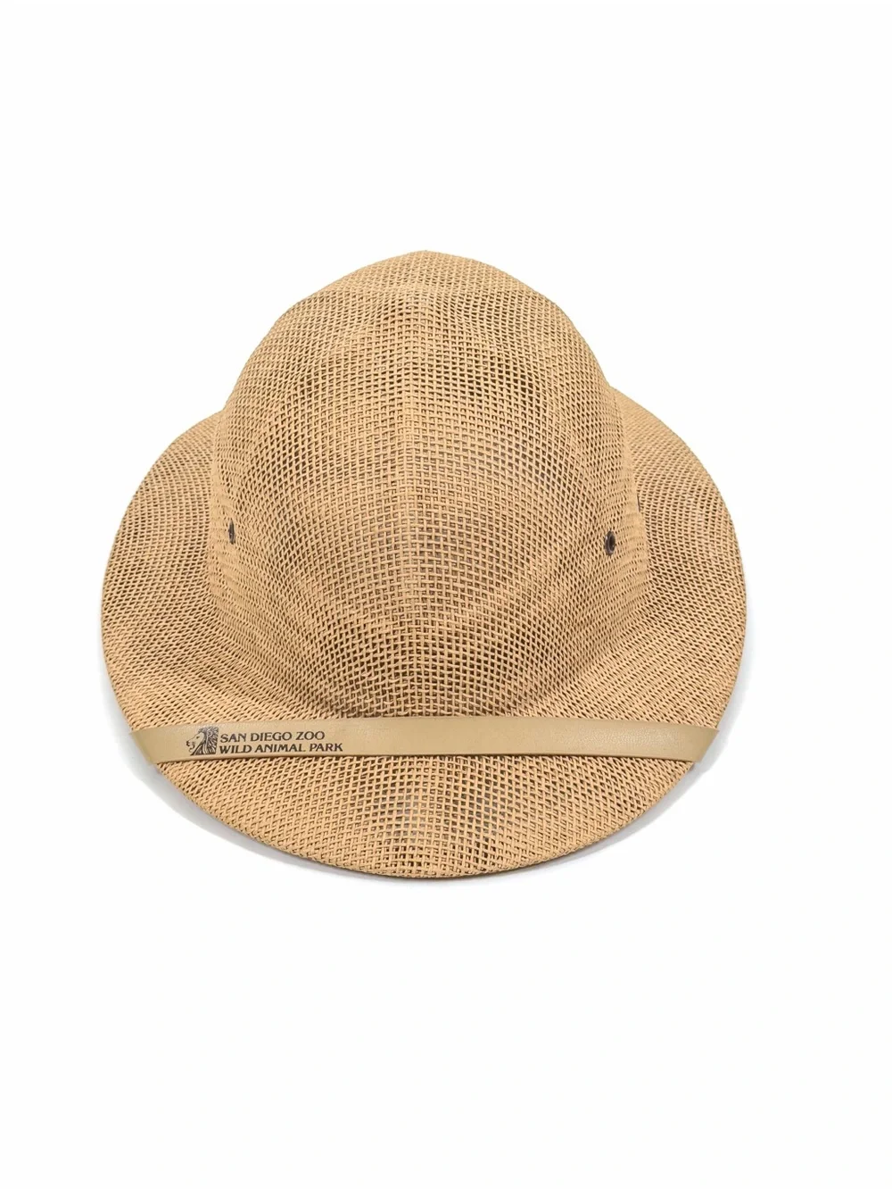 Sun Fari San Diego Zoo Wild Animal Park Straw Safari Hat Pith Helmet Made in USA